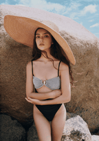 SHINNIE SWIMSUIT IN SPARKLE SILVER