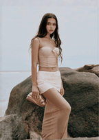 MERMAID RESORT MINI SKIRT IN SPARKLE CHAMPAGNE