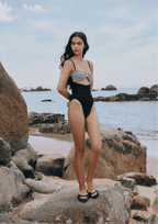 SHINNIE SWIMSUIT IN SPARKLE SILVER