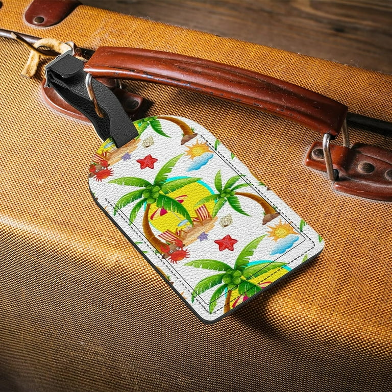 Summer Pattern Palm Beach Luggage Tags