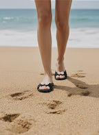 SEASHELL SLIDES IN GOLD TITANIUM BLACK